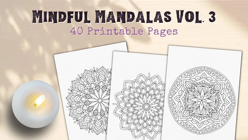 Mindful Mandalas Vol. 3: 40 Colouring Mandala Printables
