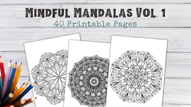 Mindful Mandalas Vol. 1: Printable Mandala Colouring Pages for Adults